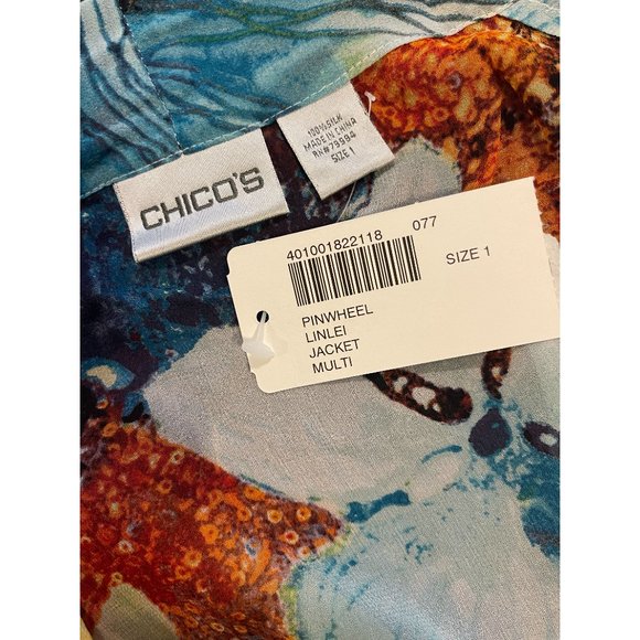 NWT Chico's Travelers Blue Fox Contemporary Tank and Wide Leg Pant Outfit Size 0 - Picture 6 of 8